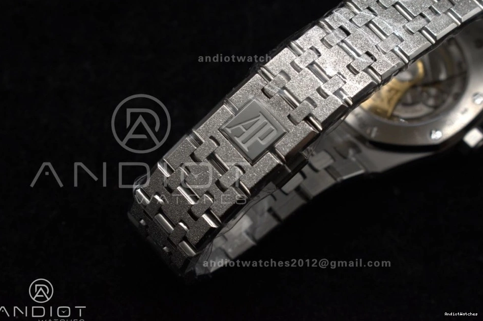White Affordable Frosted Oak Edition Dial Bracelet 37mm On SS Super SS 15454 1:1 APSF Royal Textured SA3120 Best 1033 Clone 0920